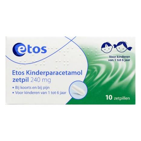 Etos Kinderparacetamol zetpillen 240 mg